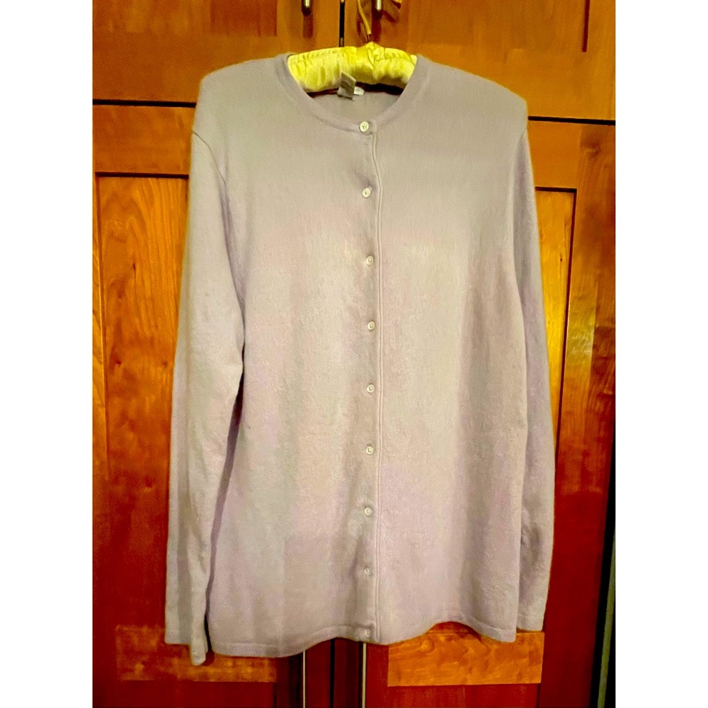 A Pea in the Pod Cashmere maternity cardigan, lavender, size L